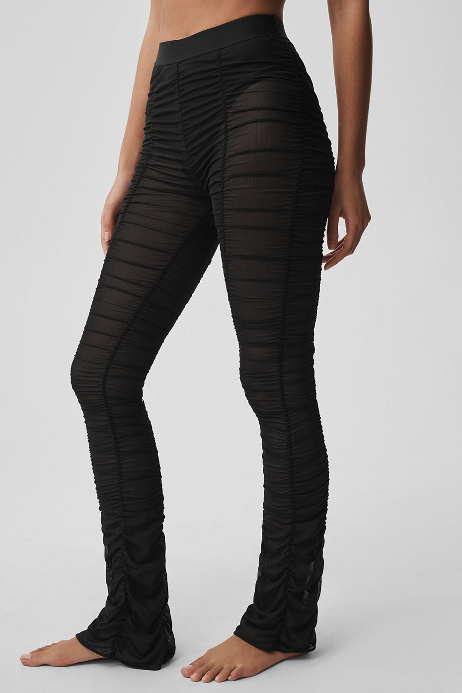 Legging taille haute Airlift Cherish en résille - Noir