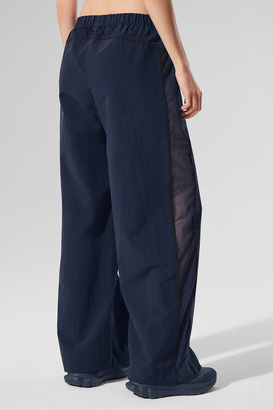 Pantalon de survêtement large taille haute Origin - Bleu marine/Noir