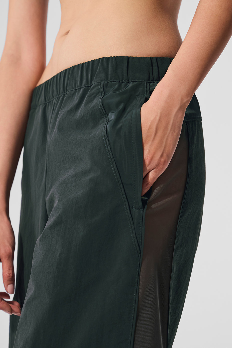 Pantalon de survêtement large taille haute Origin - Vert charbon