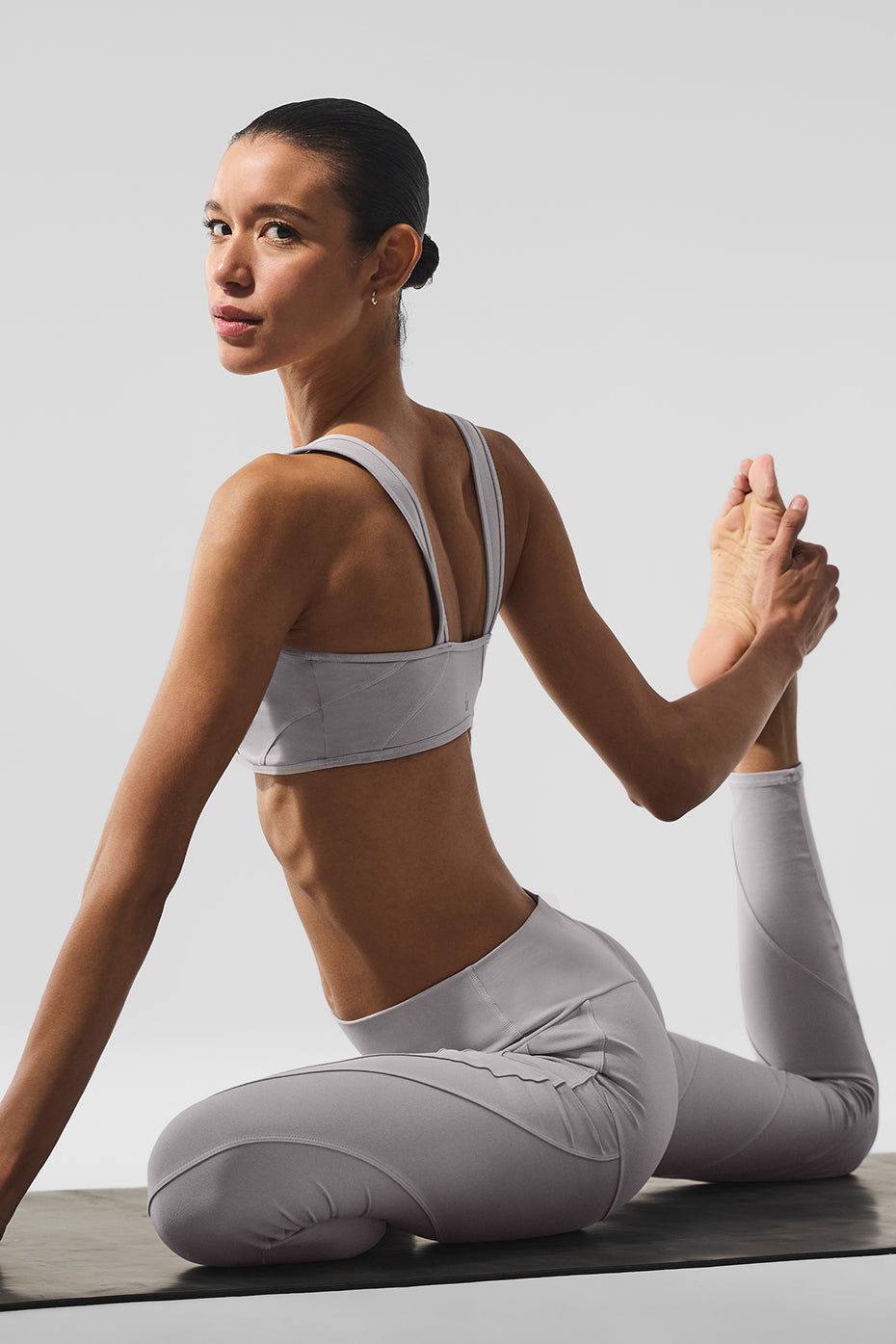Legging taille haute Alosoft Sunray délavé - Gris ciel délavé