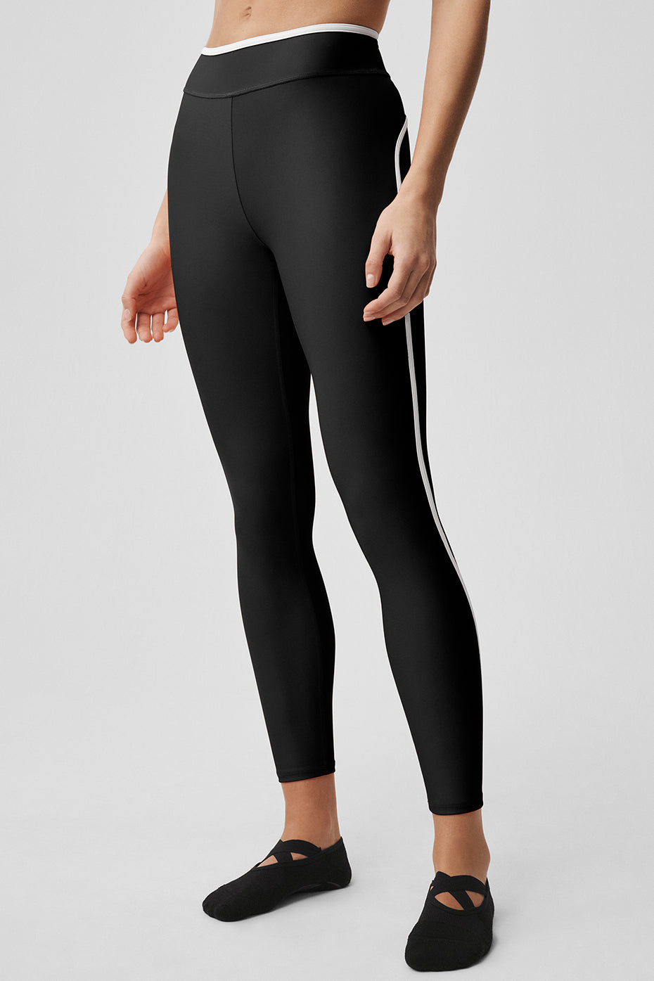 Legging 7/8 taille haute Airlift Charger - Noir/Blanc