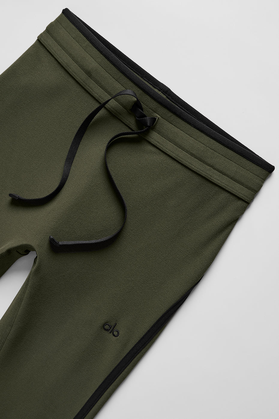 Legging corsaire taille haute Airbrush Race Pace - Olive verte/Noir