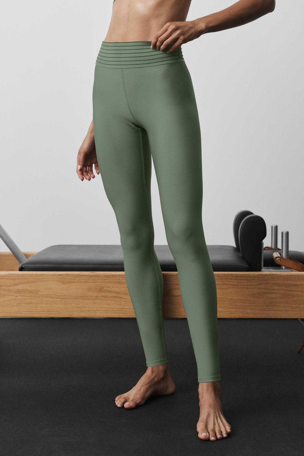 Legging 7/8 taille haute Airlift Lotus - Vert bambou