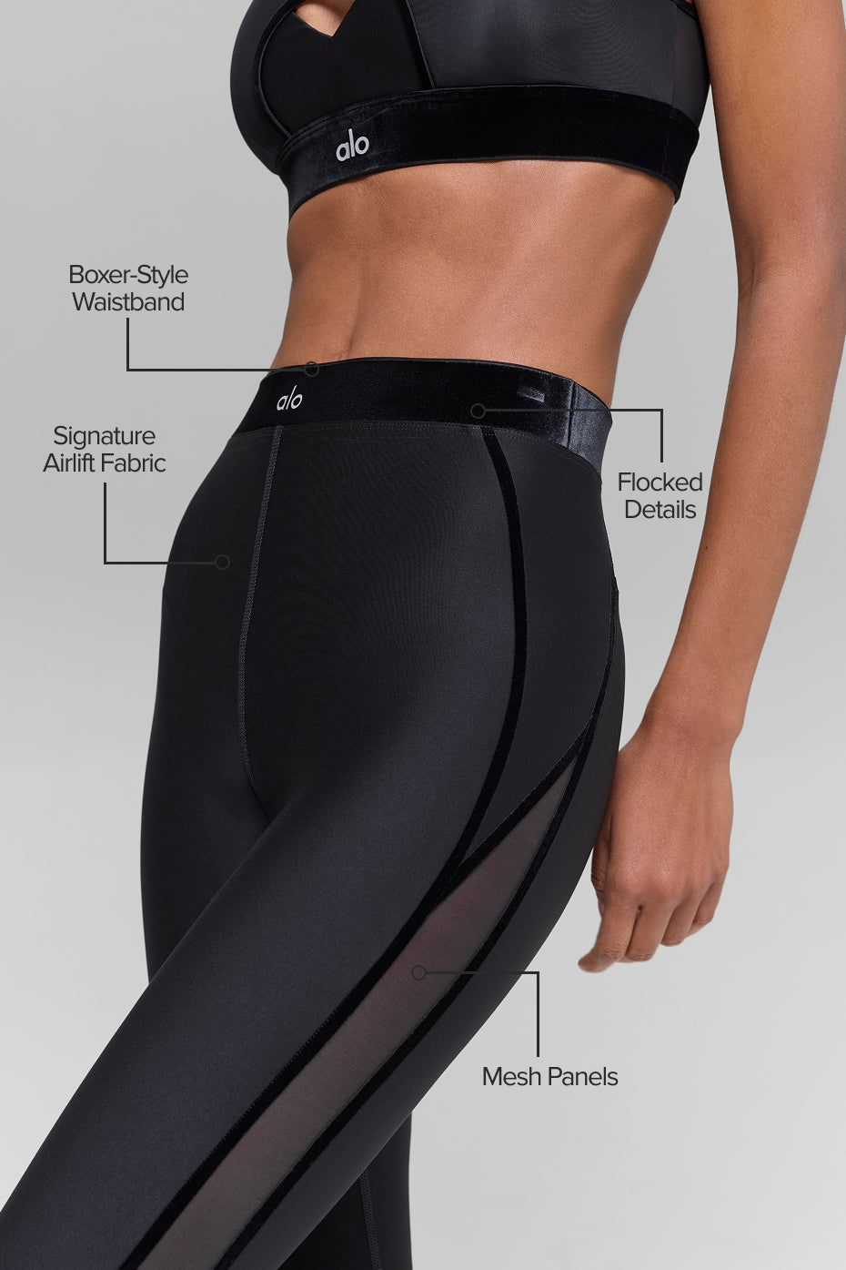Legging taille haute Airlift Moonlight - Noir