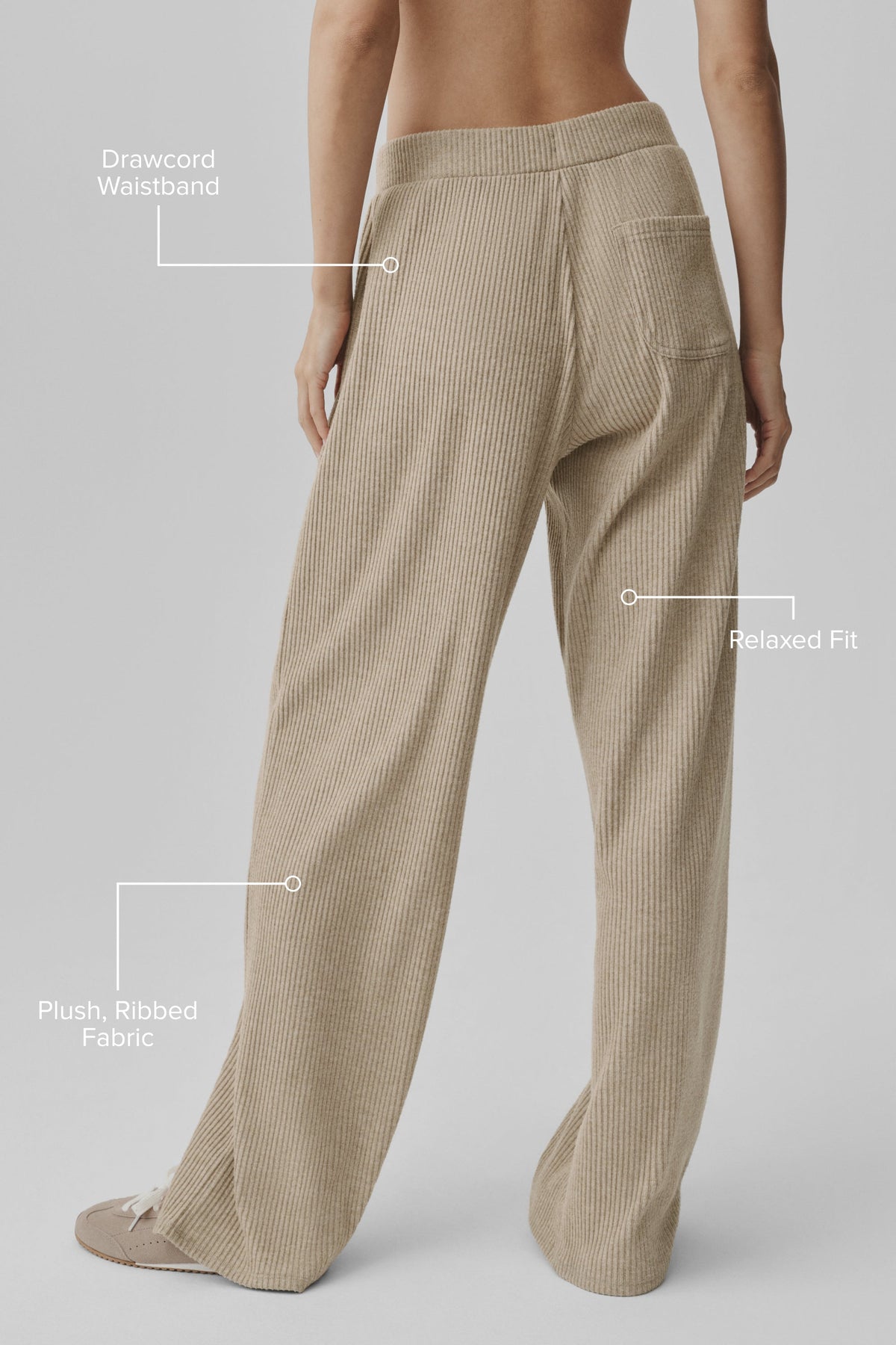 Pantalon large Muse - Gravier chiné