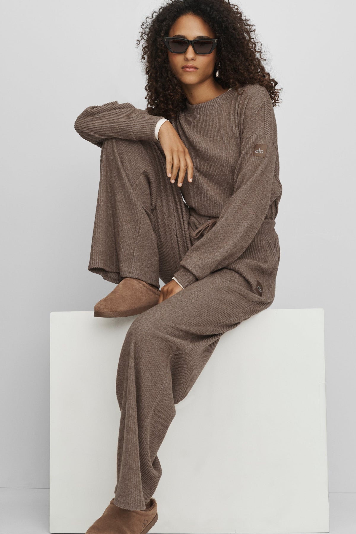 Pantalon large Muse - Brun Java chiné