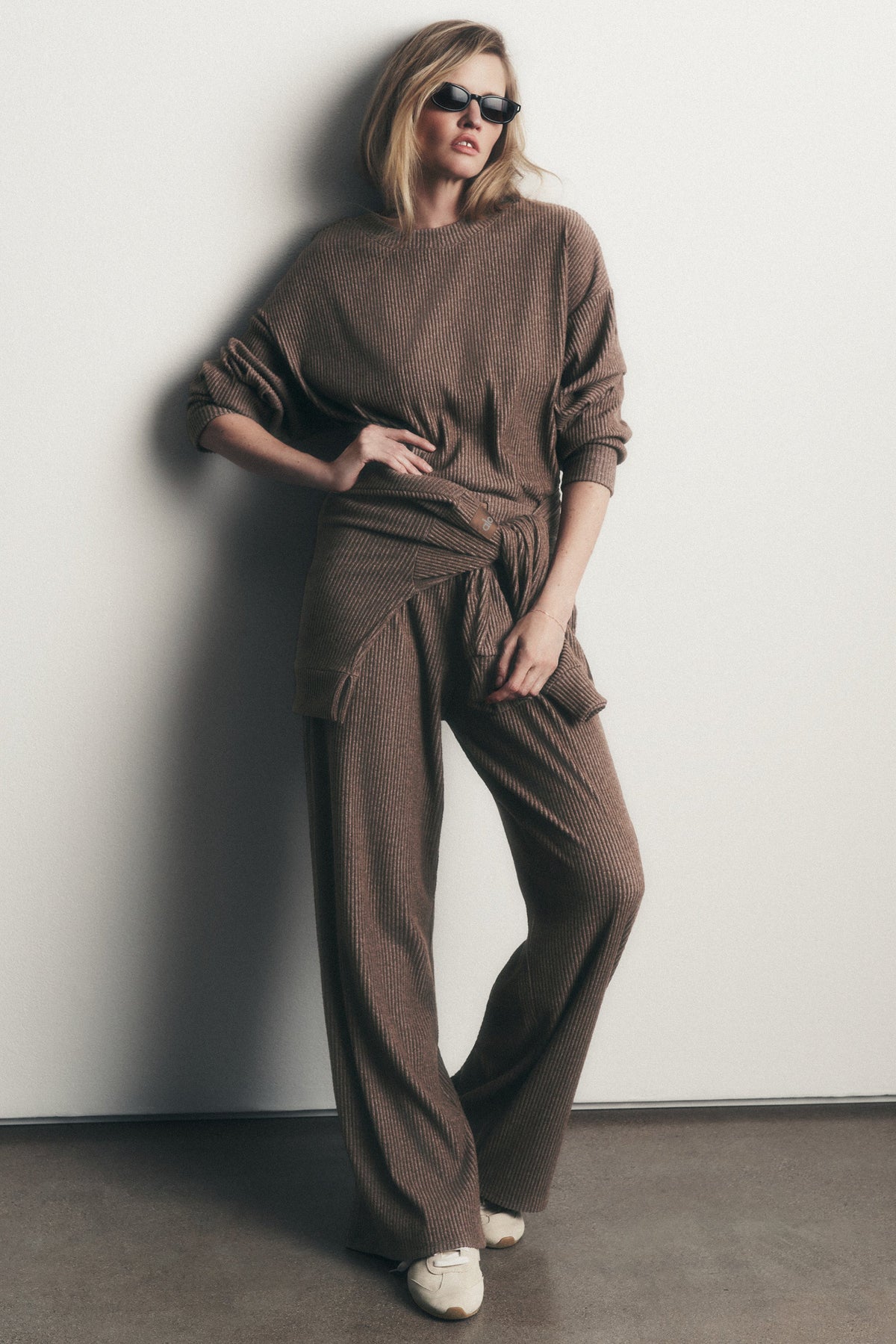 Pantalon large Muse - Brun Java chiné