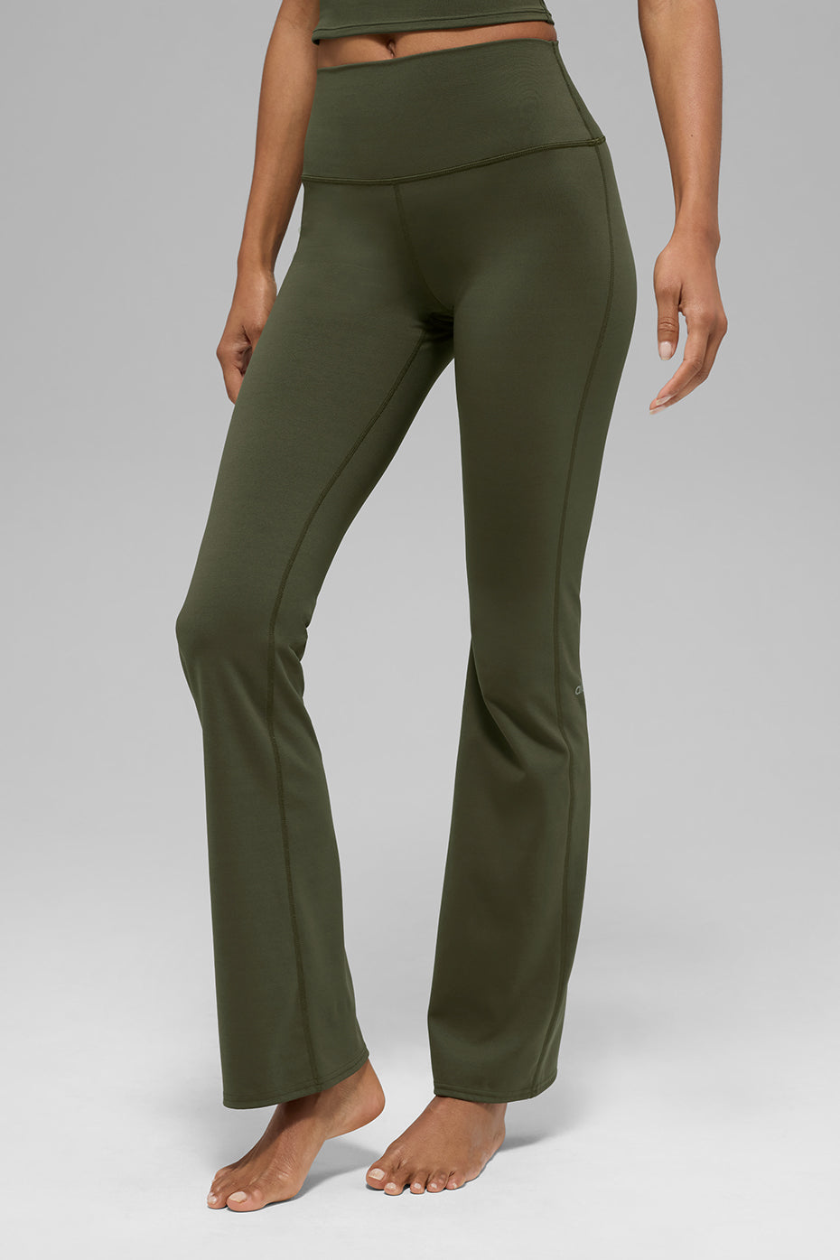 Legging taille haute à coupe évasée ALO Softsculpt (standard) - Olive verte