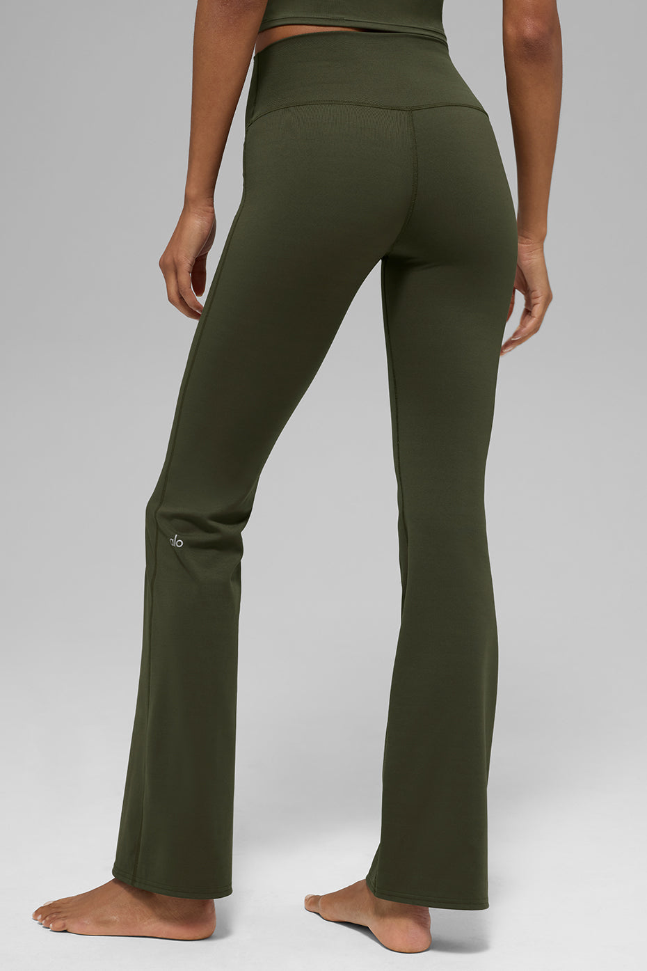 Legging taille haute à coupe évasée ALO Softsculpt (standard) - Olive verte
