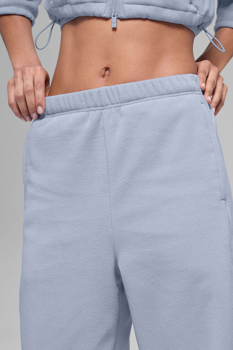 Pantalon de jogging taille haute Retreat en polaire - Givre d’hiver