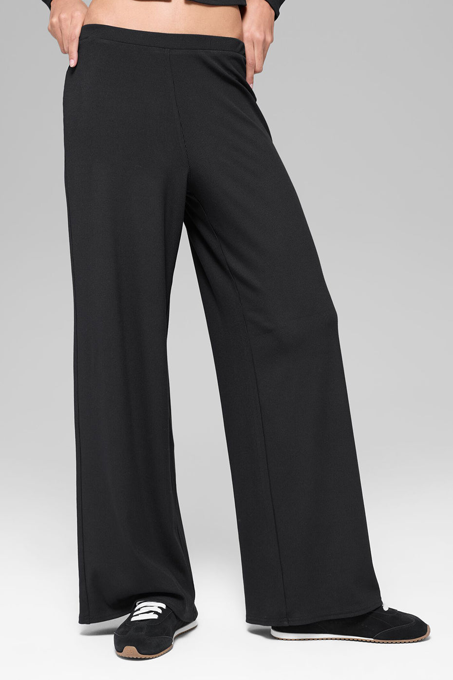 Pantalon droit taille mi-haute Dreamlight - Noir
