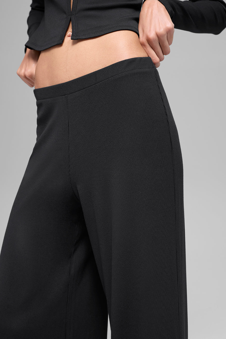 Pantalon droit taille mi-haute Dreamlight - Noir