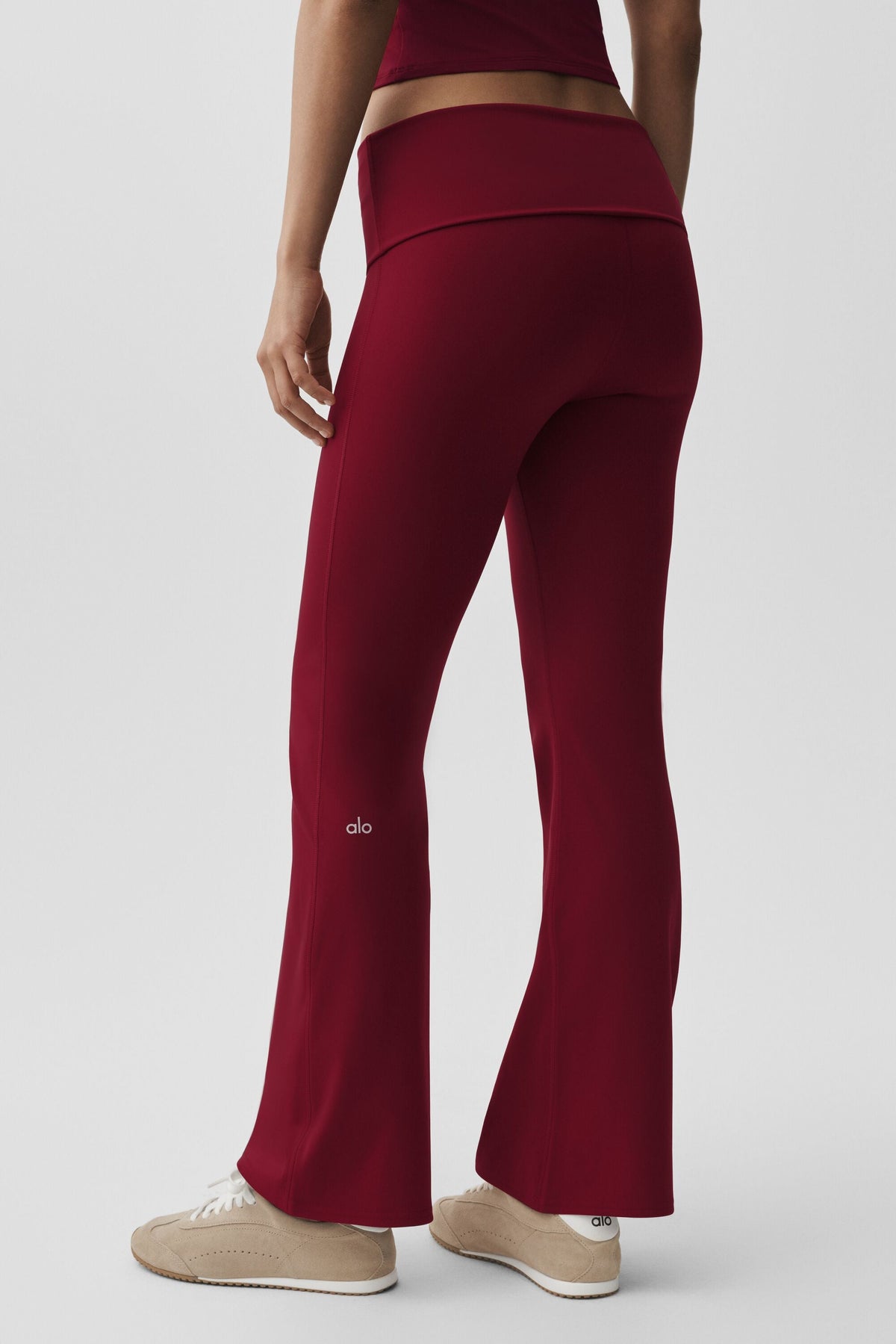 Legging évasé à taille rabattable ALO Softsculpt (standard) - Rouge romance d’été
