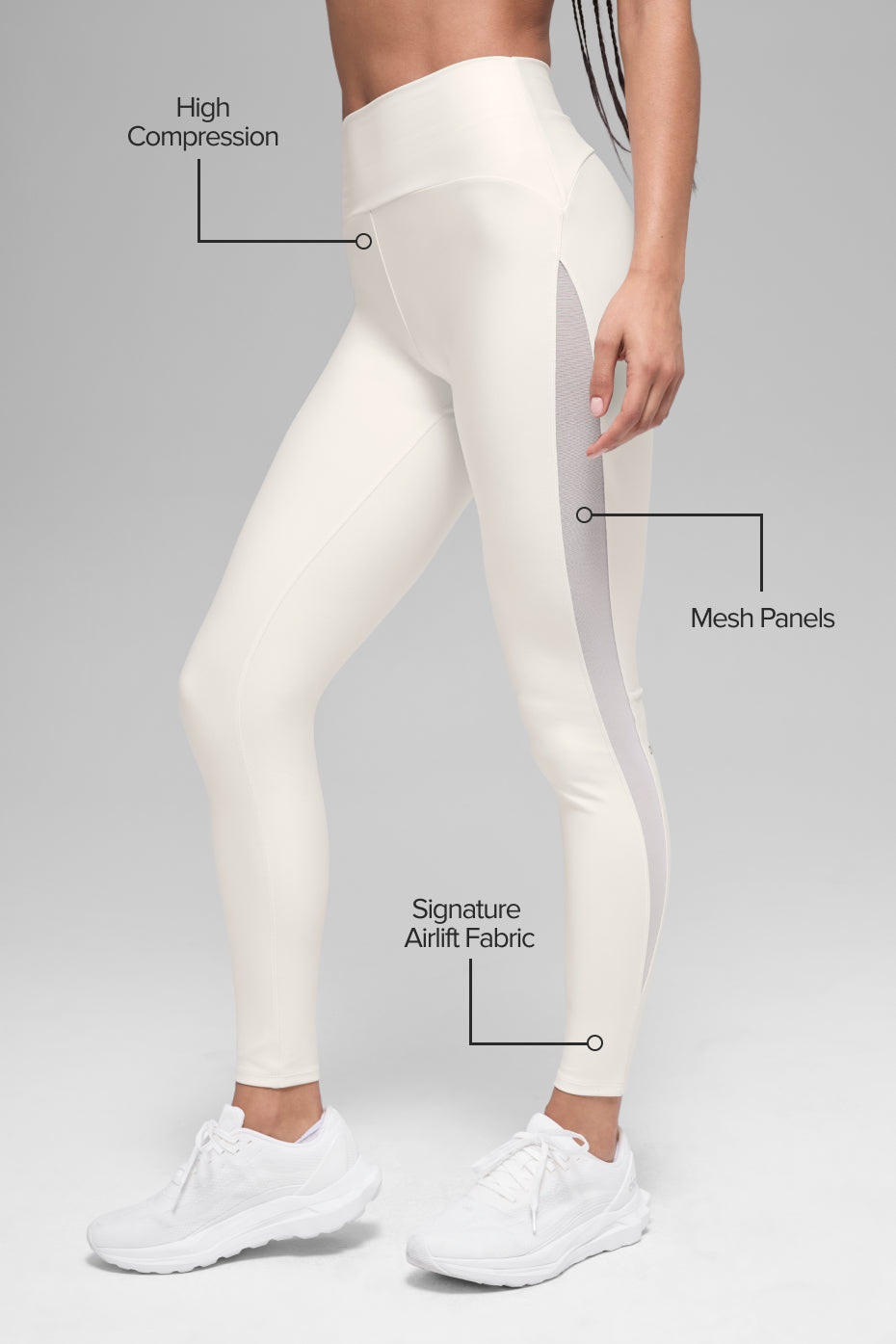 Legging taille haute Airlift Infatuation en résille - Ivoire
