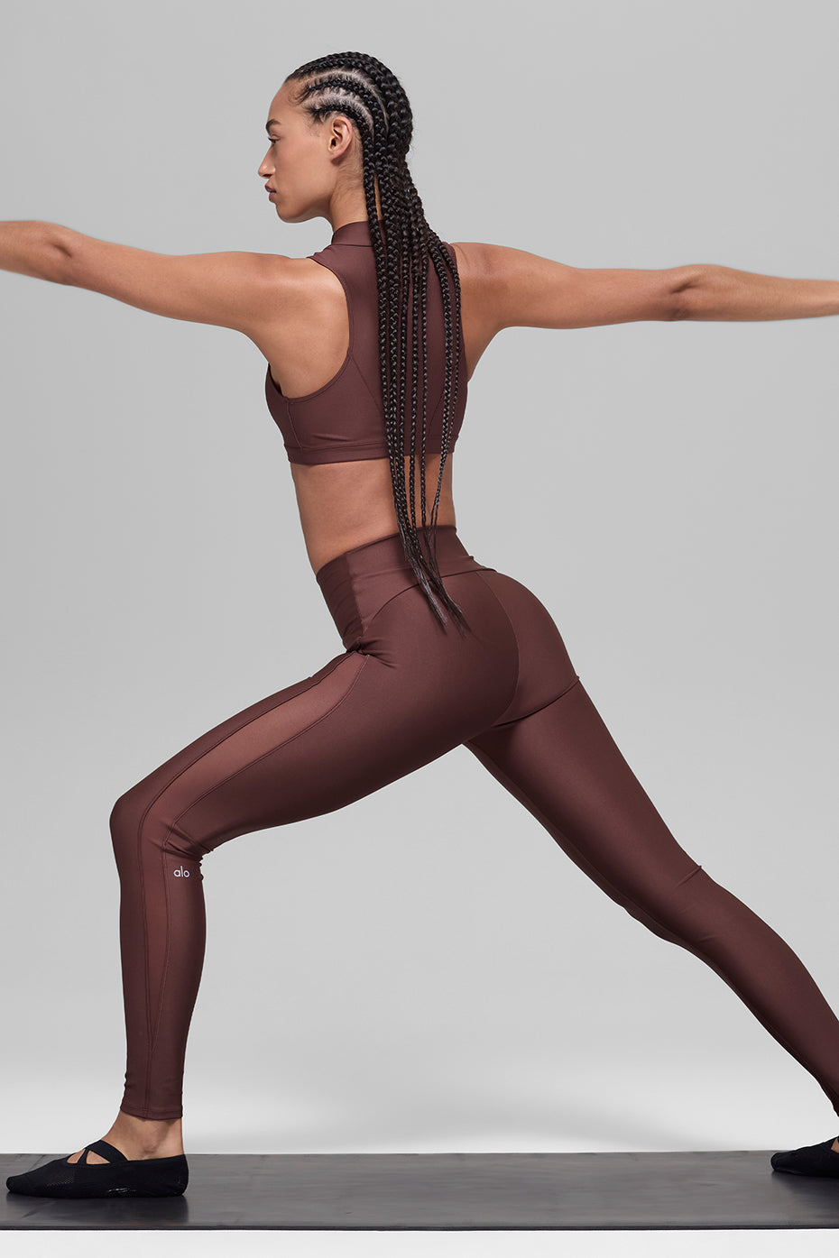 Legging taille haute Airlift Infatuation en résille - Brun pierre