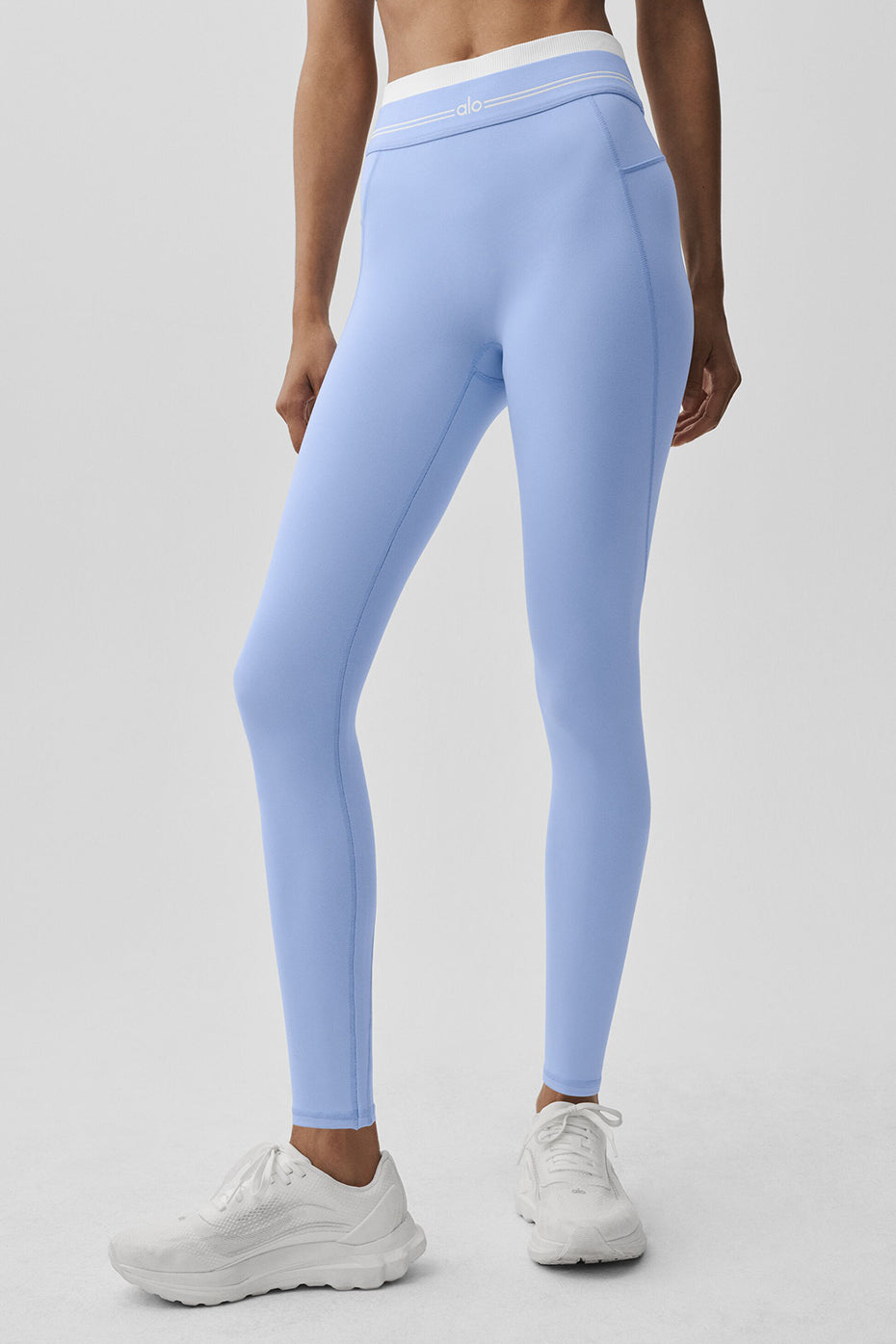 Legging 7/8 taille haute Airbrush Better Together - Bleu Provence clair/Blanc