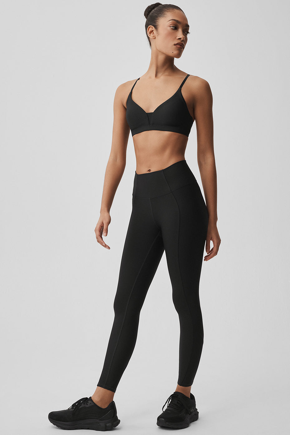 Legging 7/8 taille haute Airlift Fine Line - Noir