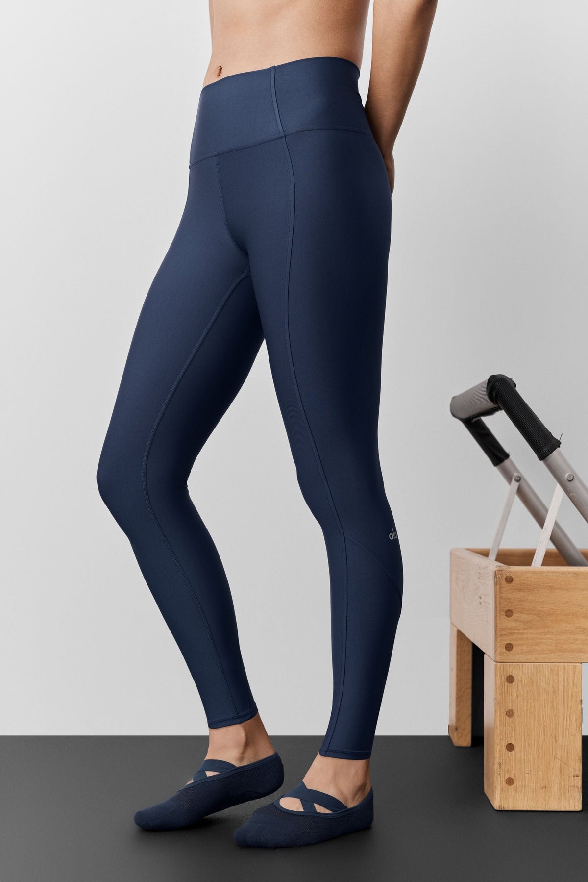 Legging 7/8 taille haute Airlift Fine Line - Bleu marine
