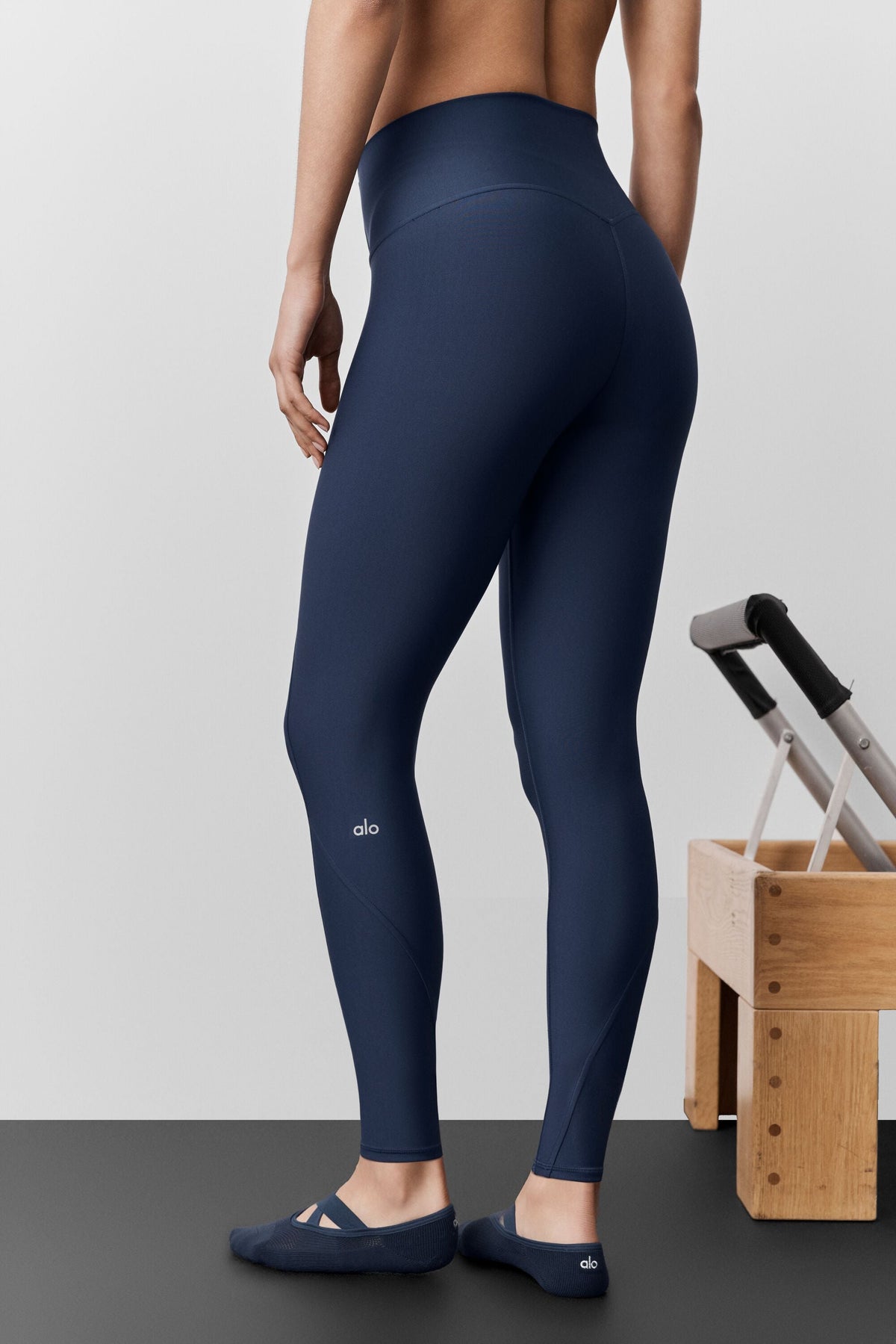 Legging 7/8 taille haute Airlift Fine Line - Bleu marine