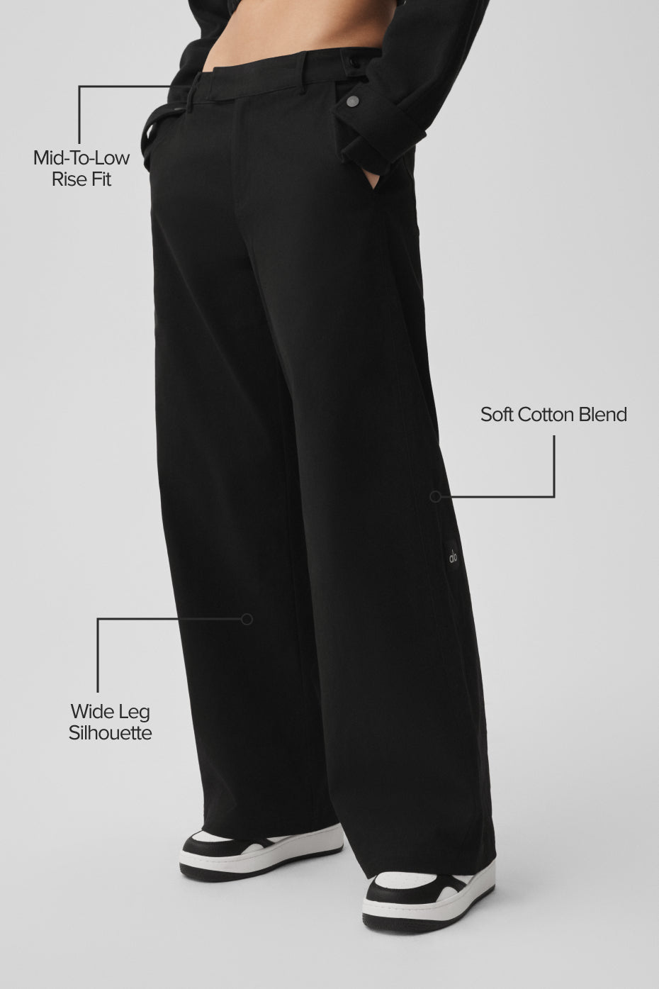 Pantalon droit High Road - Noir
