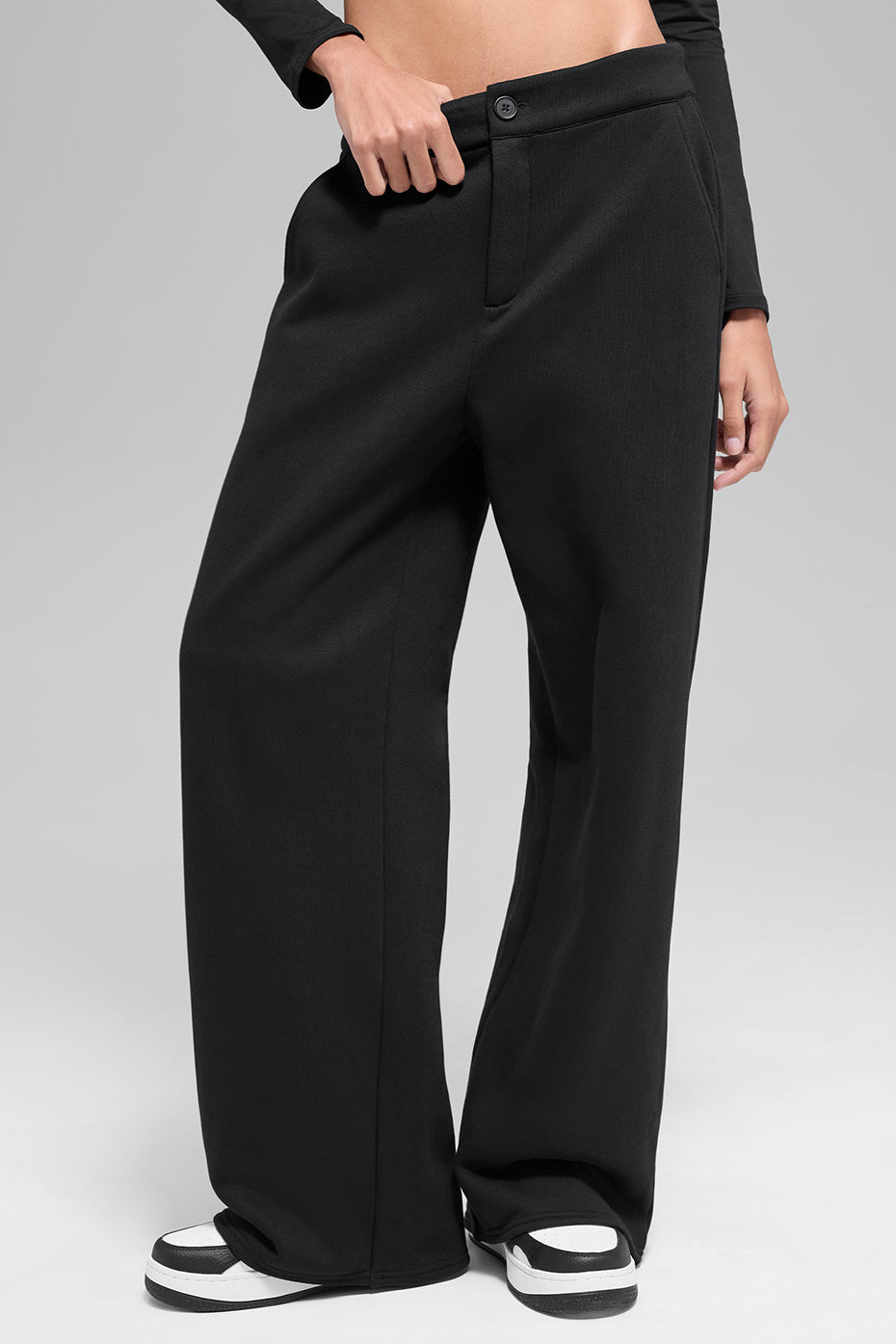 Pantalon de jogging habillé taille haute - Noir