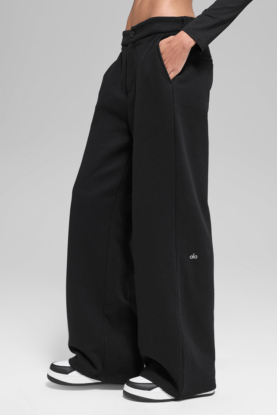 Pantalon de jogging habillé taille haute - Noir