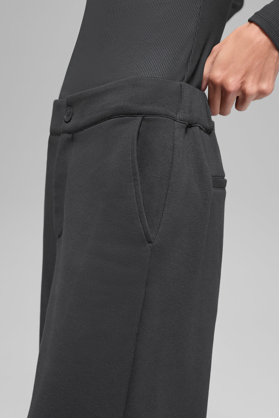 Pantalon de jogging habillé taille haute - Anthracite