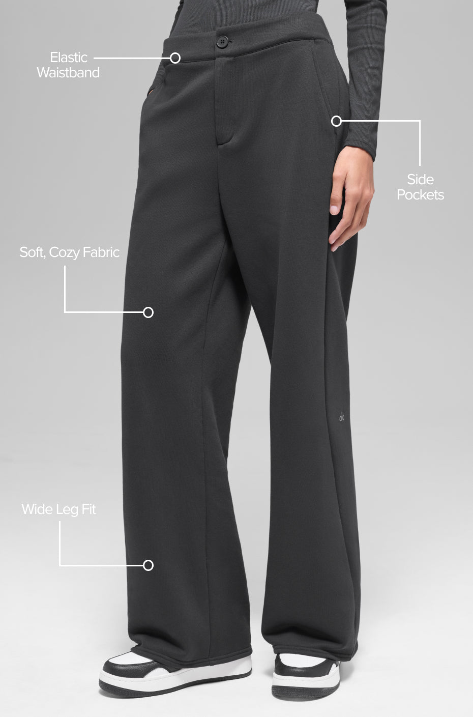 Pantalon de jogging habillé taille haute - Anthracite