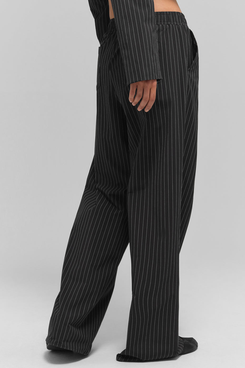 Pantalon façon caleçon Daylight à fines rayures (long) - Noir/Titane