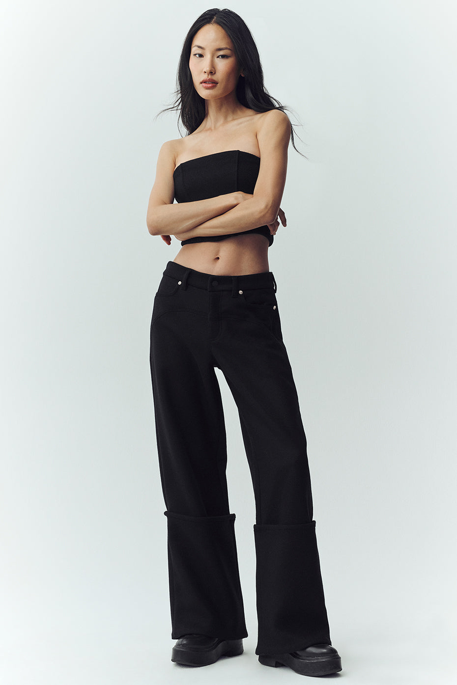 Pantalon large Nightcap en laine mélangée - Noir