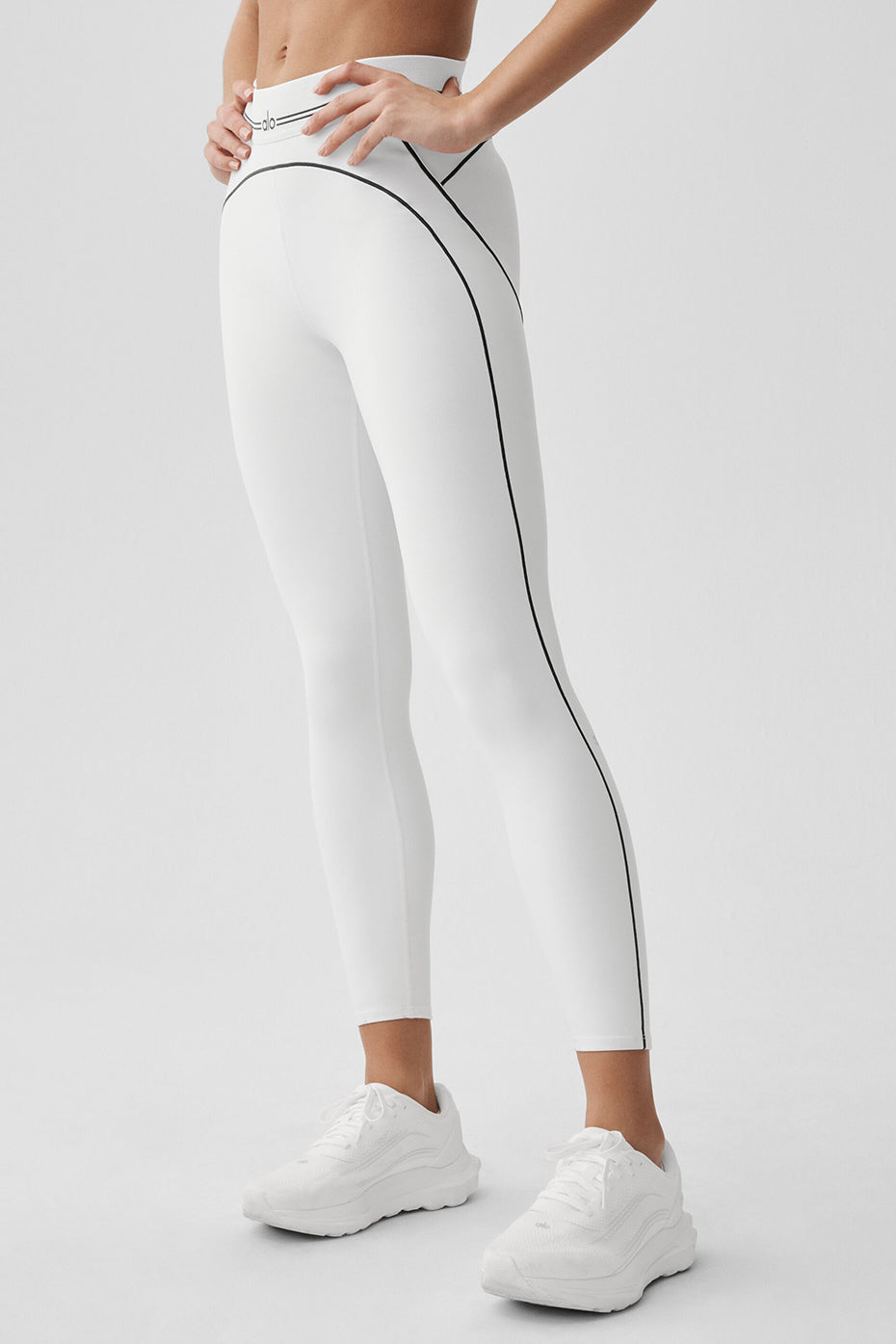 Legging 7/8 taille haute Airbrush Heart Throb - Blanc/Noir