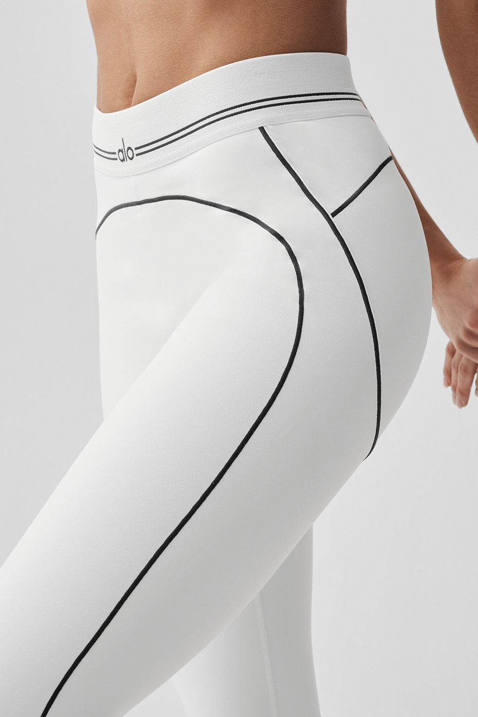 Legging 7/8 taille haute Airbrush Heart Throb - Blanc/Noir