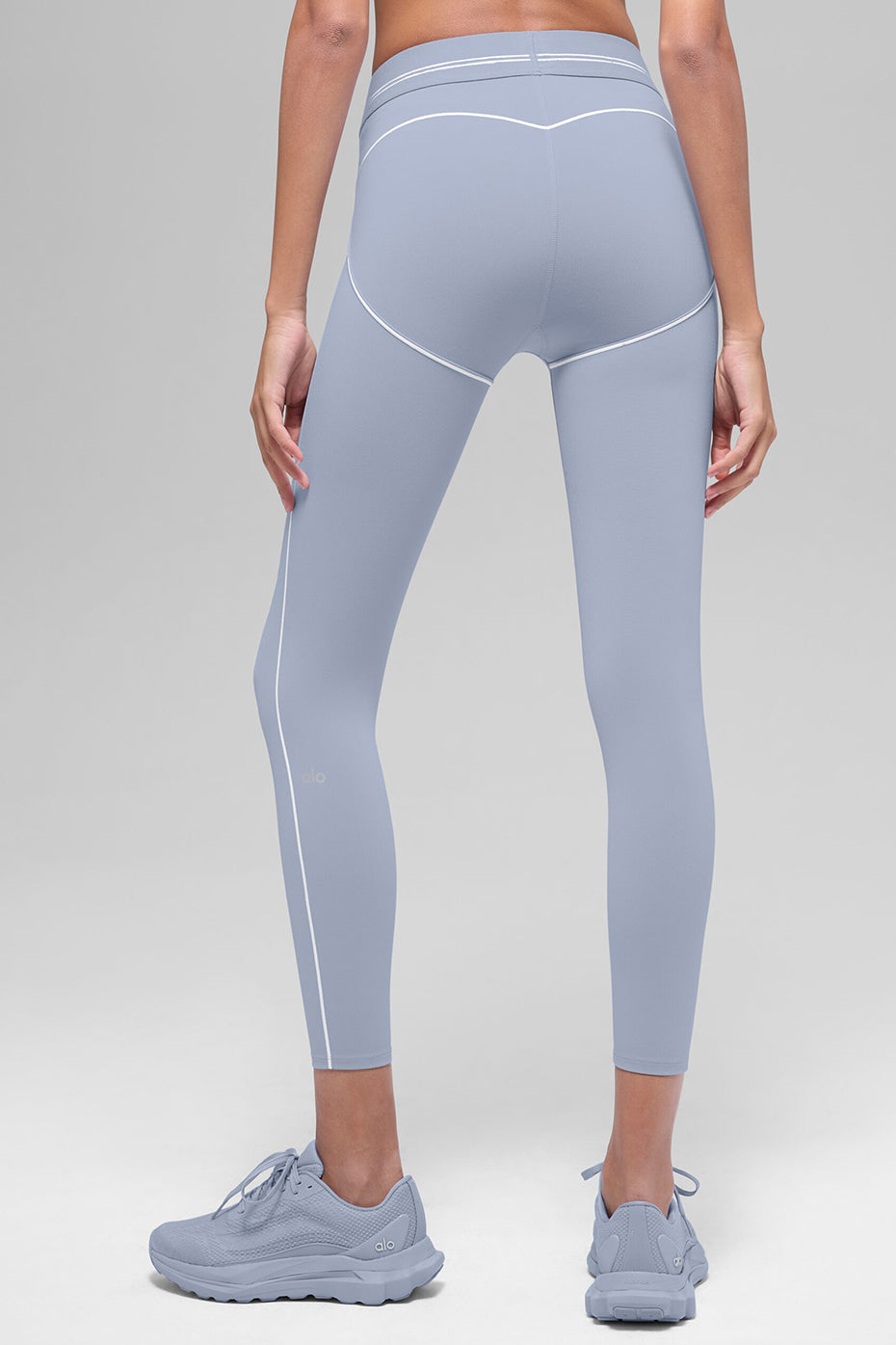 Legging 7/8 taille haute Airbrush Heart Throb - Givre d’hiver/Blanc