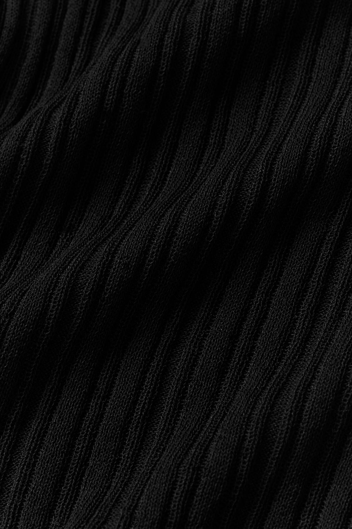 Pantalon droit taille haute Sunlit en maille - Noir