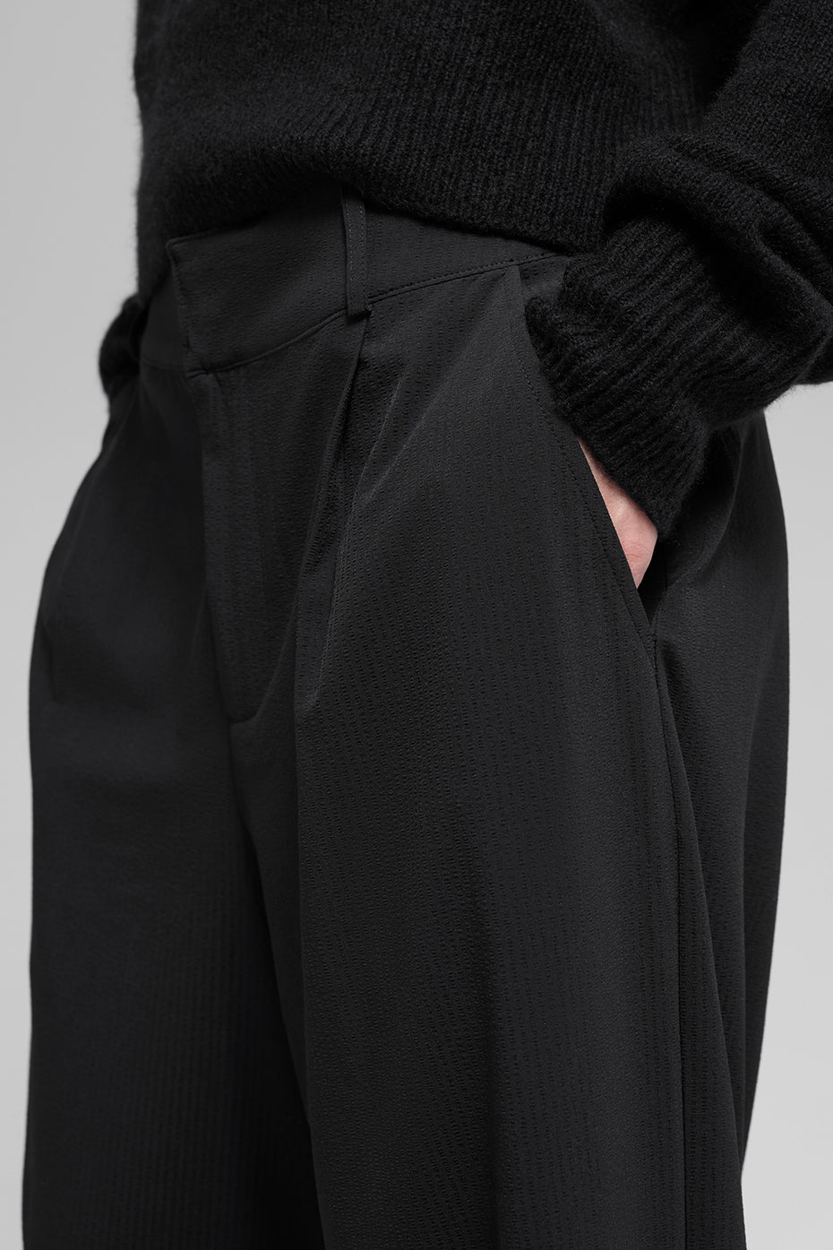 Pantalon taille haute Dreamscape (court) - Noir