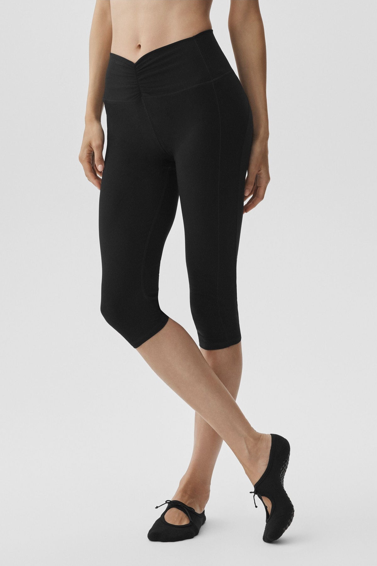 Legging corsaire taille haute Alosoft Intuition - Noir