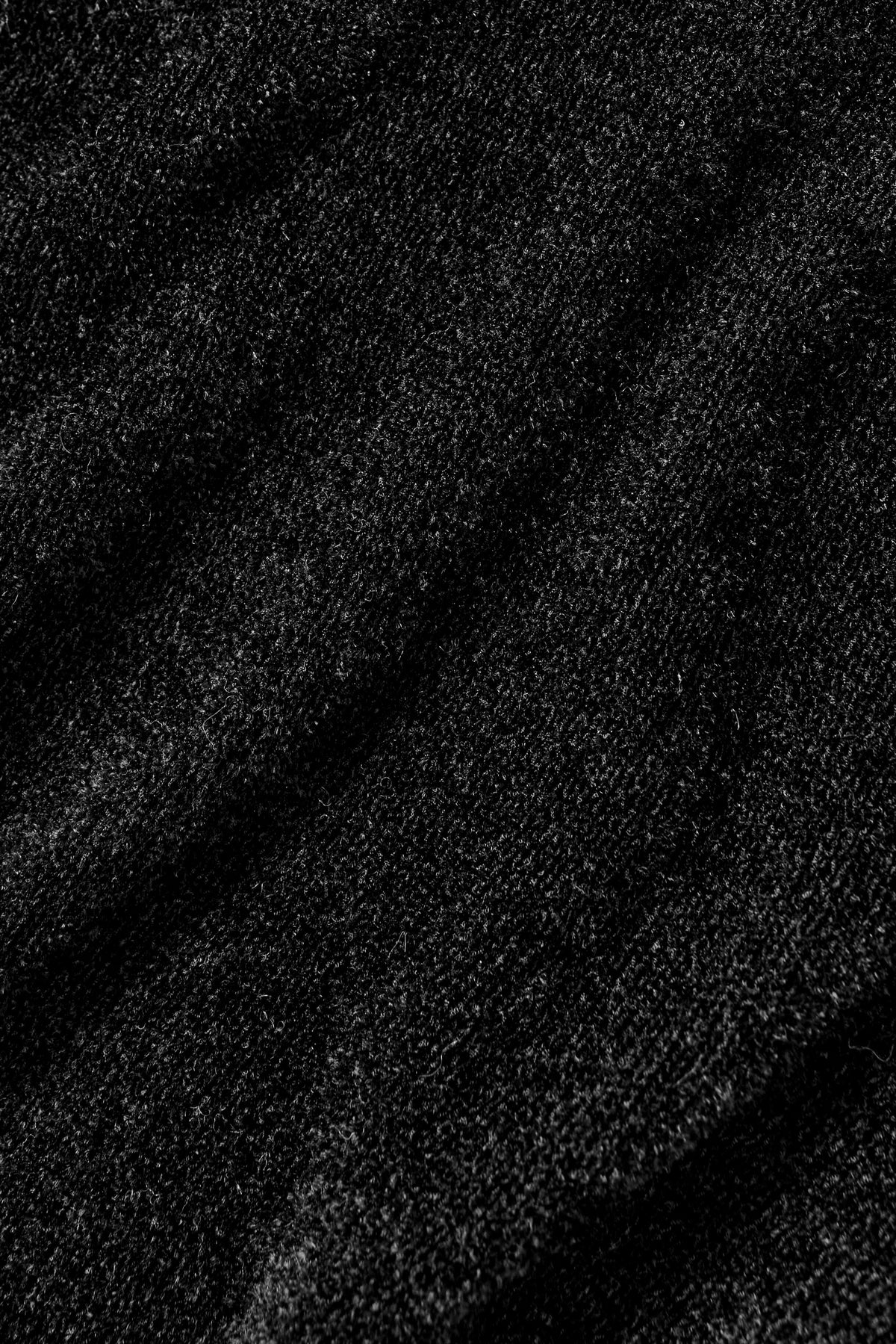 Pantalon droit taille haute en microchenille - Noir