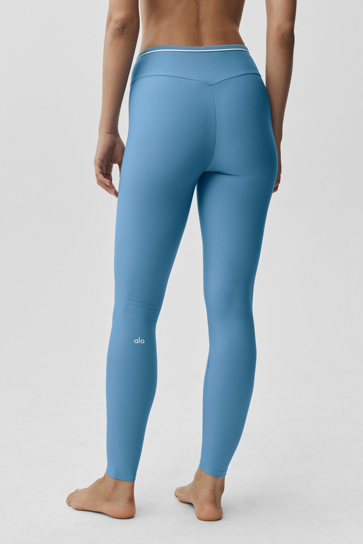 Legging taille haute Airlift Trifecta - Bleu Californie/Blanc