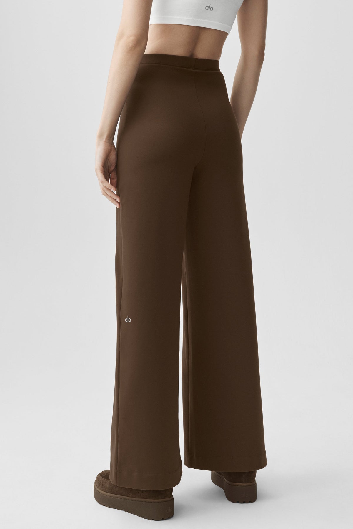Pantalon large taille haute Airbrush (standard) - Espresso