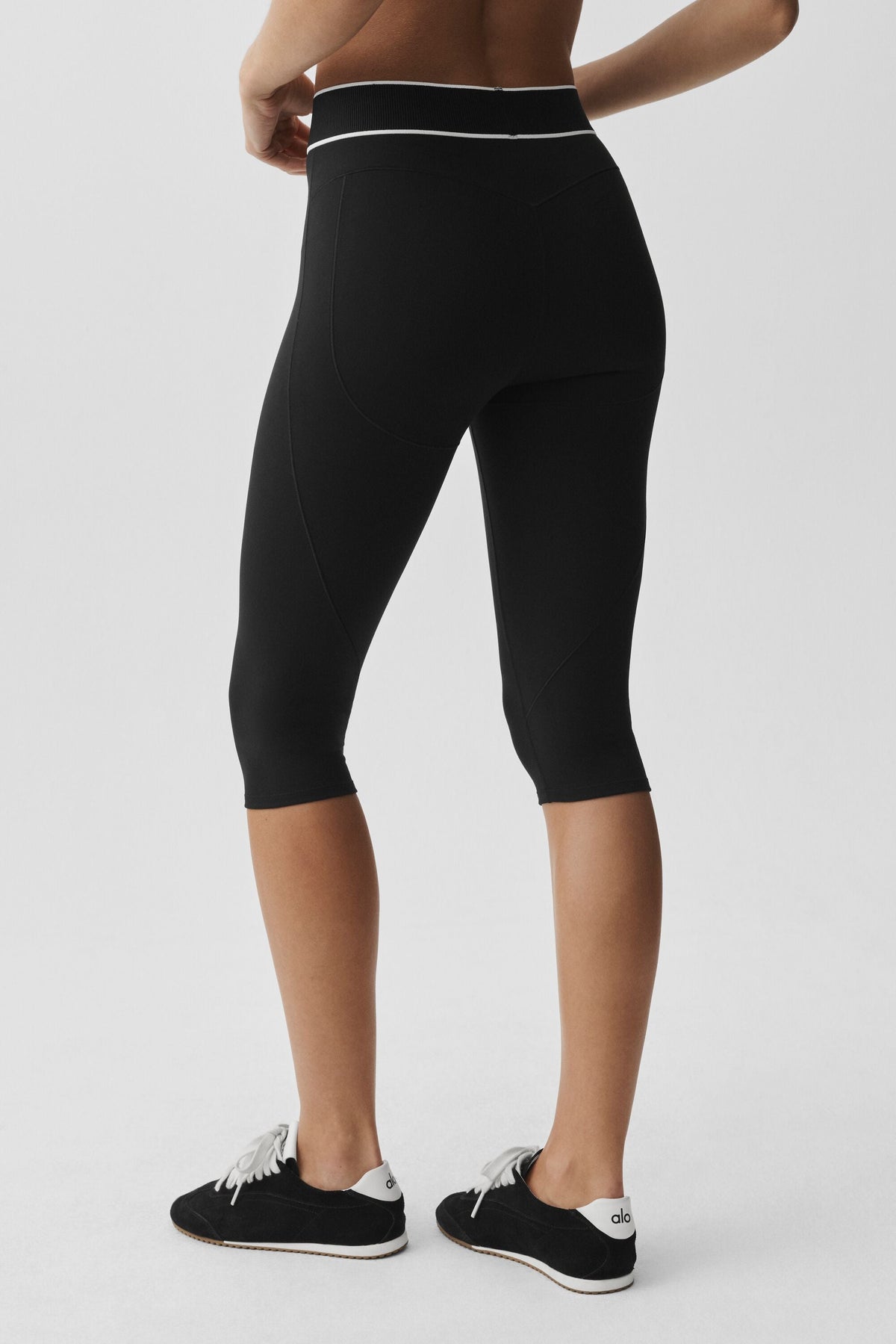 Legging corsaire taille haute ALO Softsculpt Amp It Up - Noir