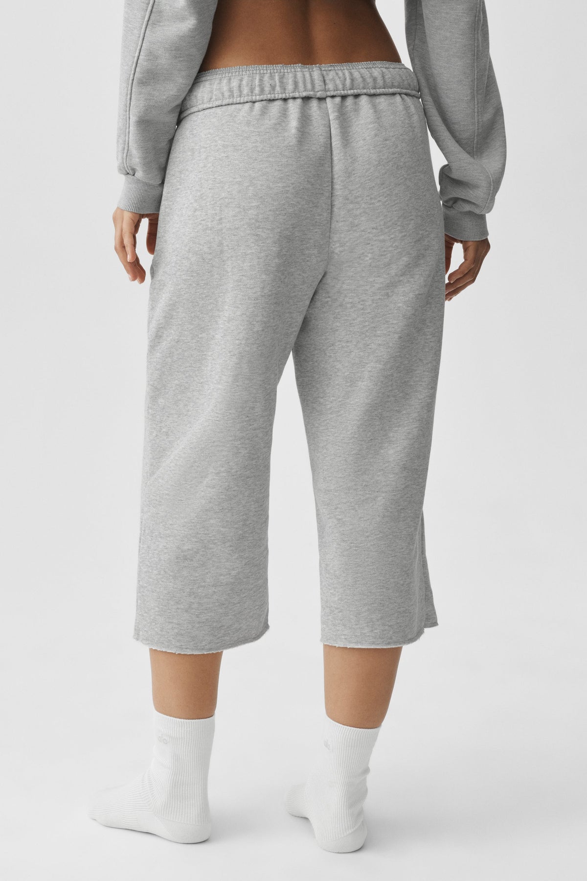 Pantalon de jogging Accolade à bords coupés - Gris chiné sport