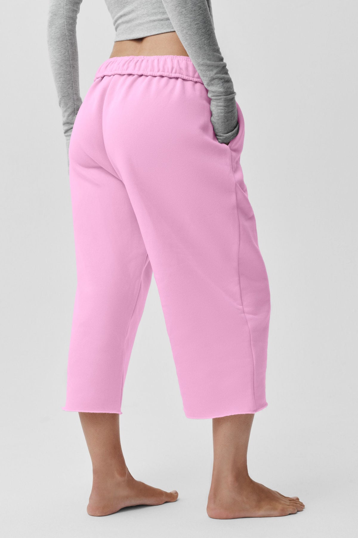 Pantalon de jogging Accolade à bords coupés - Rose cœur de bonbon