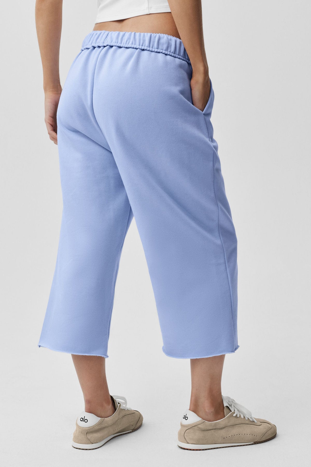 Pantalon de jogging Accolade à bords coupés - Bleu Provence clair