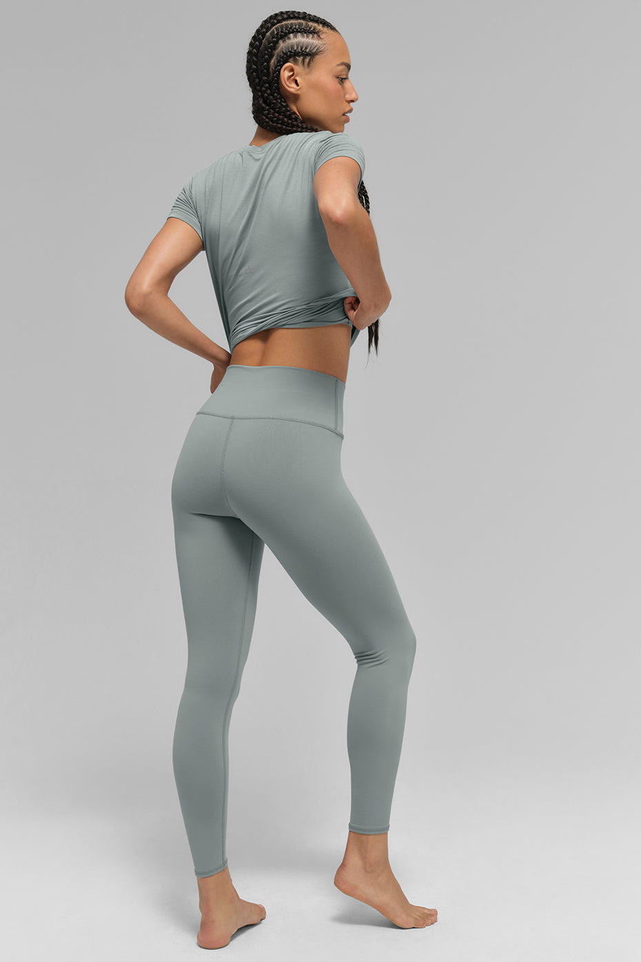 Legging 7/8 taille haute Airbrush - Gris lunaire