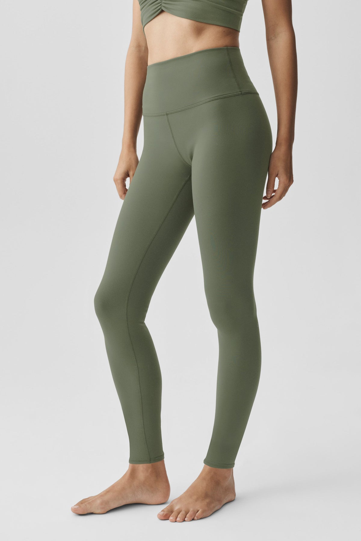 Legging 7/8 taille haute Airbrush - Vert bambou