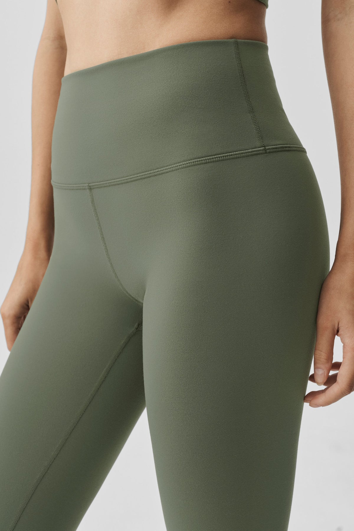 Legging 7/8 taille haute Airbrush - Vert bambou