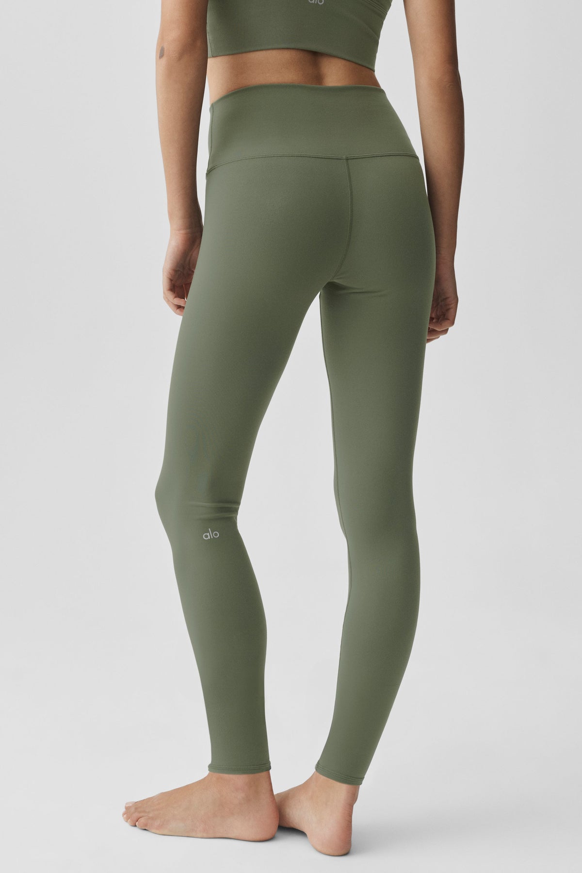 Legging 7/8 taille haute Airbrush - Vert bambou