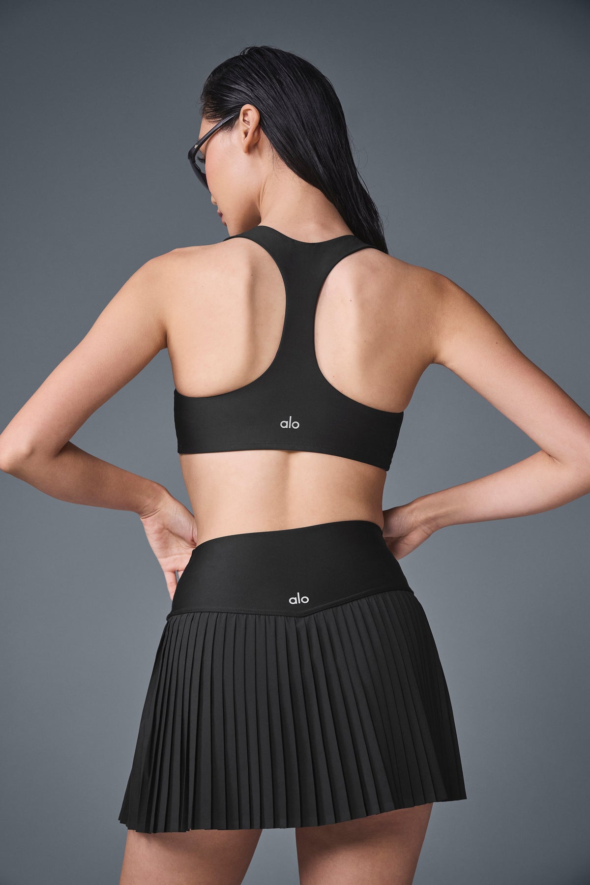 Jupe de tennis Serve Looks - Noir