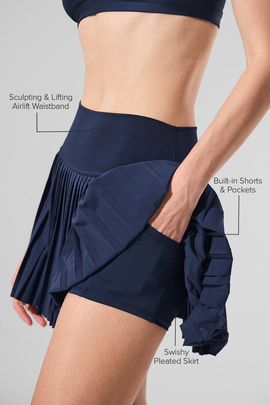Jupe de tennis Serve Looks - Bleu marine