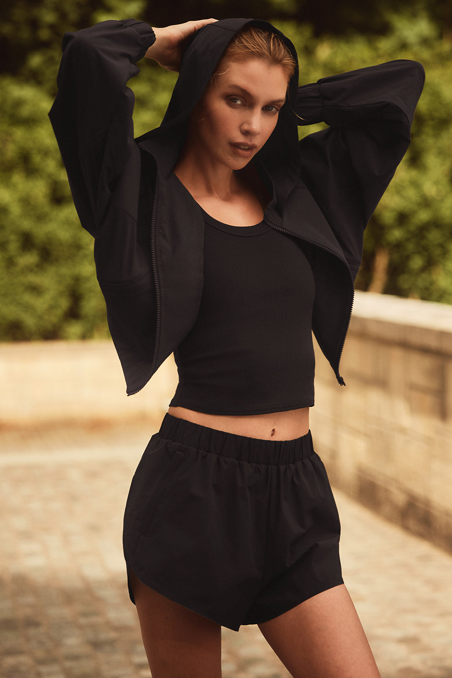 Short Playmaker à ourlets arrondis - Noir